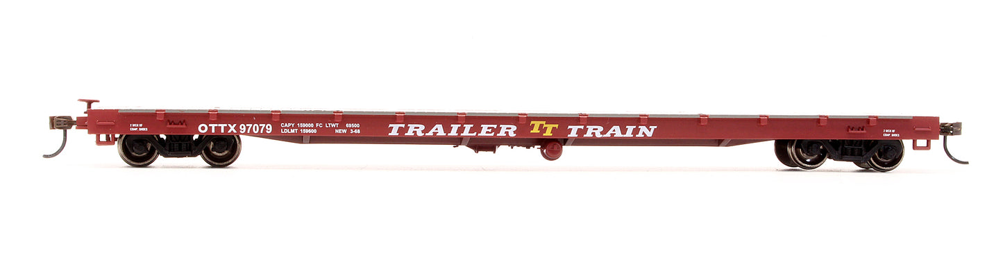 Pre-Owned ATH97070 Trailer Train (Brown Logo) 60' Flat Car - Road #97079