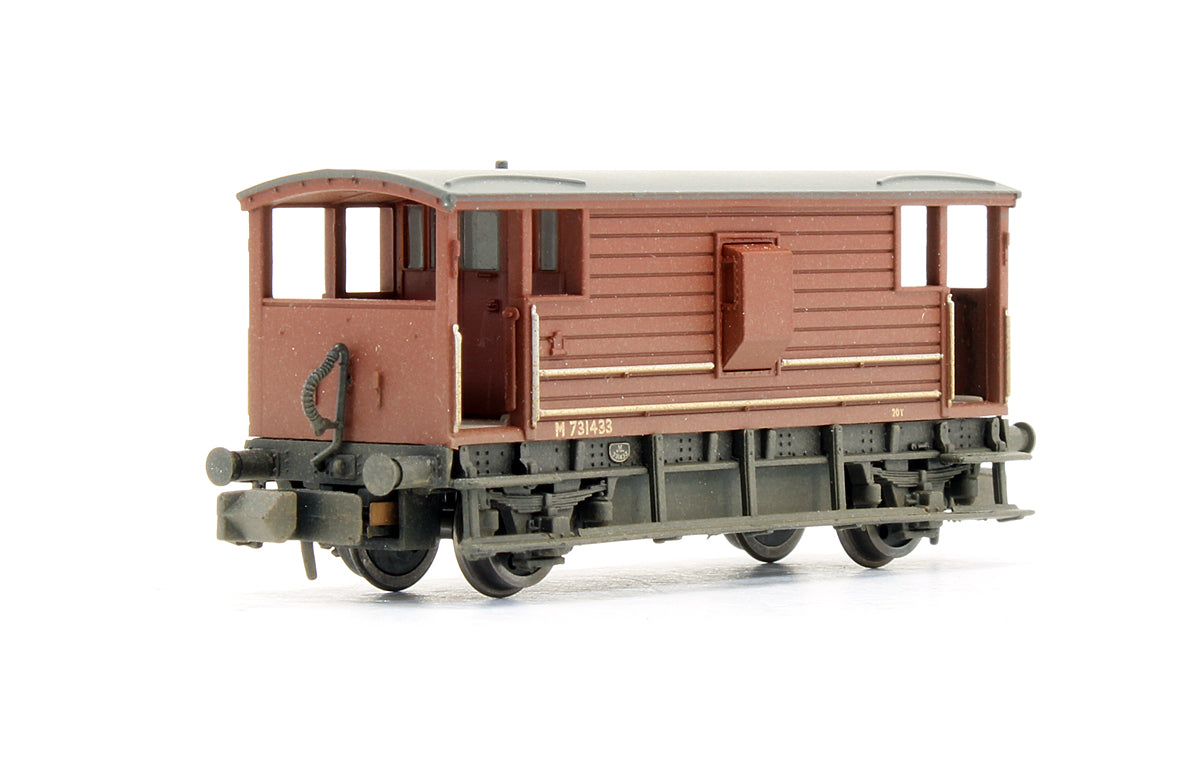 Pre-Owned 20 Ton Ex-LMS Brake Van BR Bauxite (Late) - Weathered