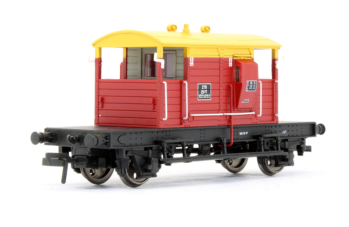 Pre-Owned 38-404Z SR Pill Box Brake Van Satlink Red & Yellow - Exclusive Edition