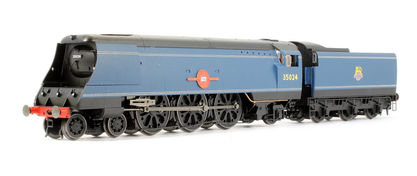 Pre-Owned R3632 BR Blue 4-6-2 Early Merchant Navy Class (Original) 'East Asiatic Company' No.35024 Steam Locomotive - TTS Sound