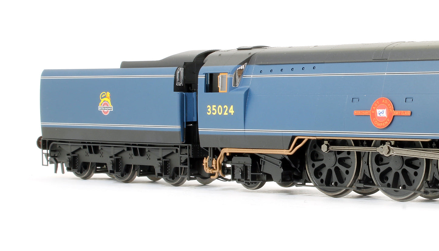 Pre-Owned R3632 BR Blue 4-6-2 Early Merchant Navy Class (Original) 'East Asiatic Company' No.35024 Steam Locomotive - TTS Sound