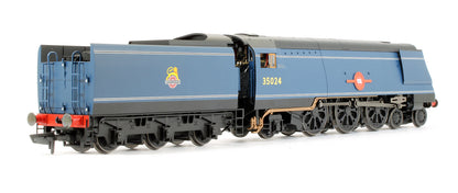 Pre-Owned R3632 BR Blue 4-6-2 Early Merchant Navy Class (Original) 'East Asiatic Company' No.35024 Steam Locomotive - TTS Sound