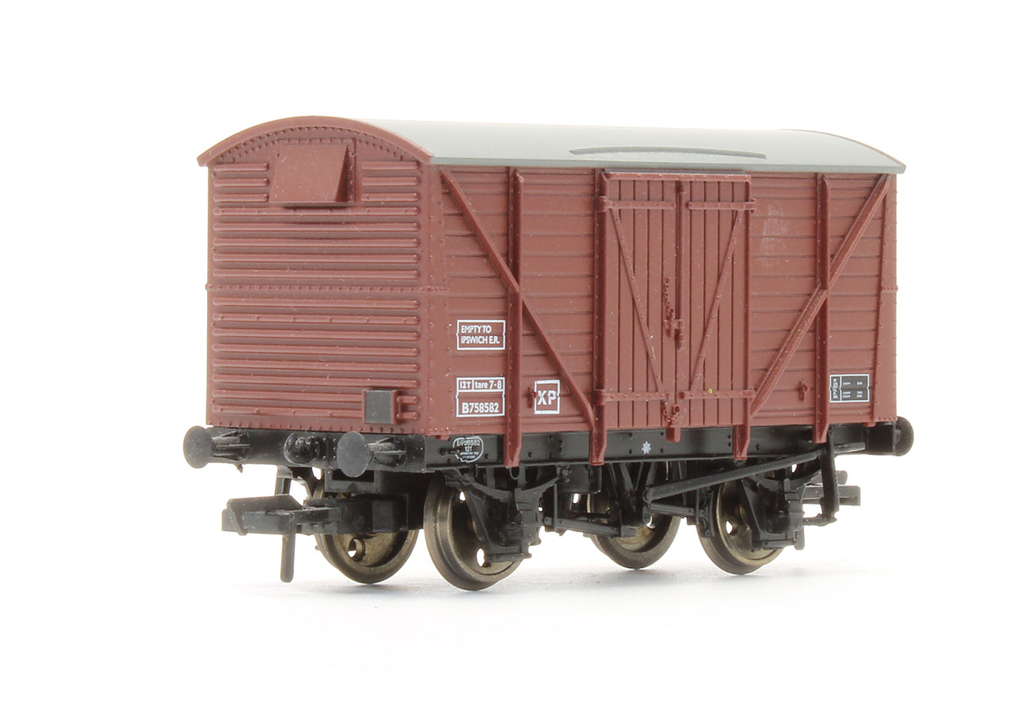 Pre-Owned 12 Ton BR Planked Vent Van Bauxite 'B758582' - Late