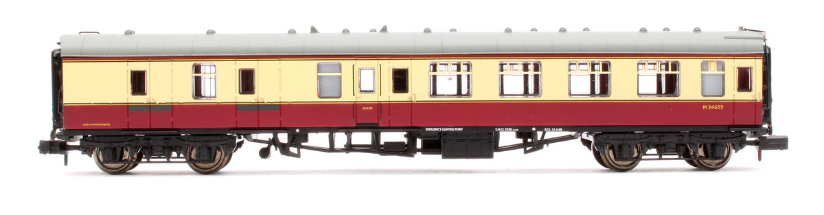 Pre-Owned 374-185C BR Crimson & Cream MK1 BSK Second Brake Corridor Coach No.M34655