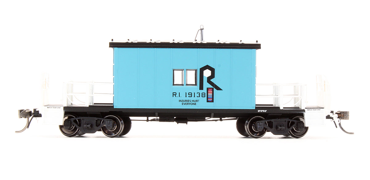 Pre-Owned 34360 Transfer Caboose Short Roof Rock Island Blue - Road #19138