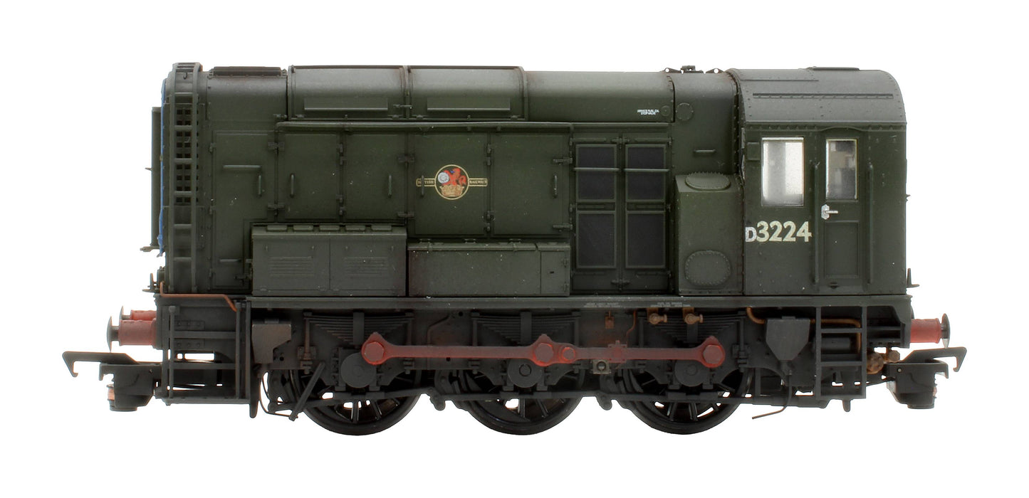 Pre-Owned 35-901SFX Class 08 D3785 BR Green (Late Crest) Diesel Locomotive - Custom Weathered - Deluxe DCC Sound