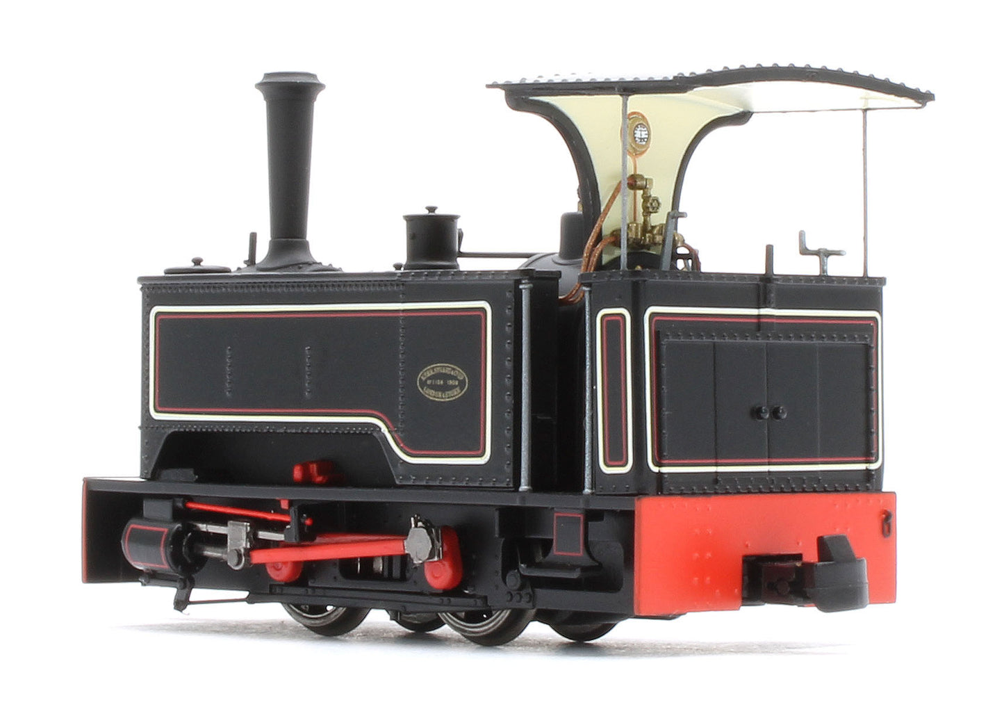 986503 Sirdar Class 0-4-0 Kerr, Stuart & Co. Long-Tank Lined Black Steam Locomotive - DCC Fitted