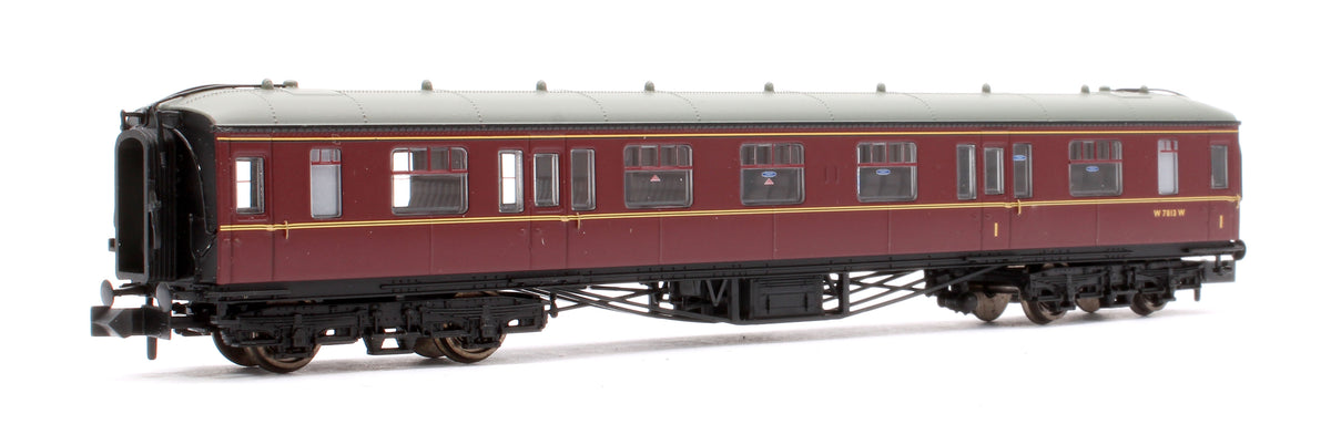Pre-Owned BR Maroon Hawksworth Composite Corridor Coach No.W7813W