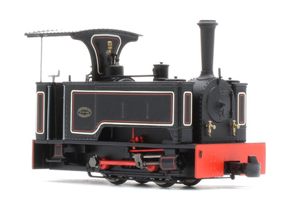 986503 Sirdar Class 0-4-0 Kerr, Stuart & Co. Long-Tank Lined Black Steam Locomotive - DCC Fitted