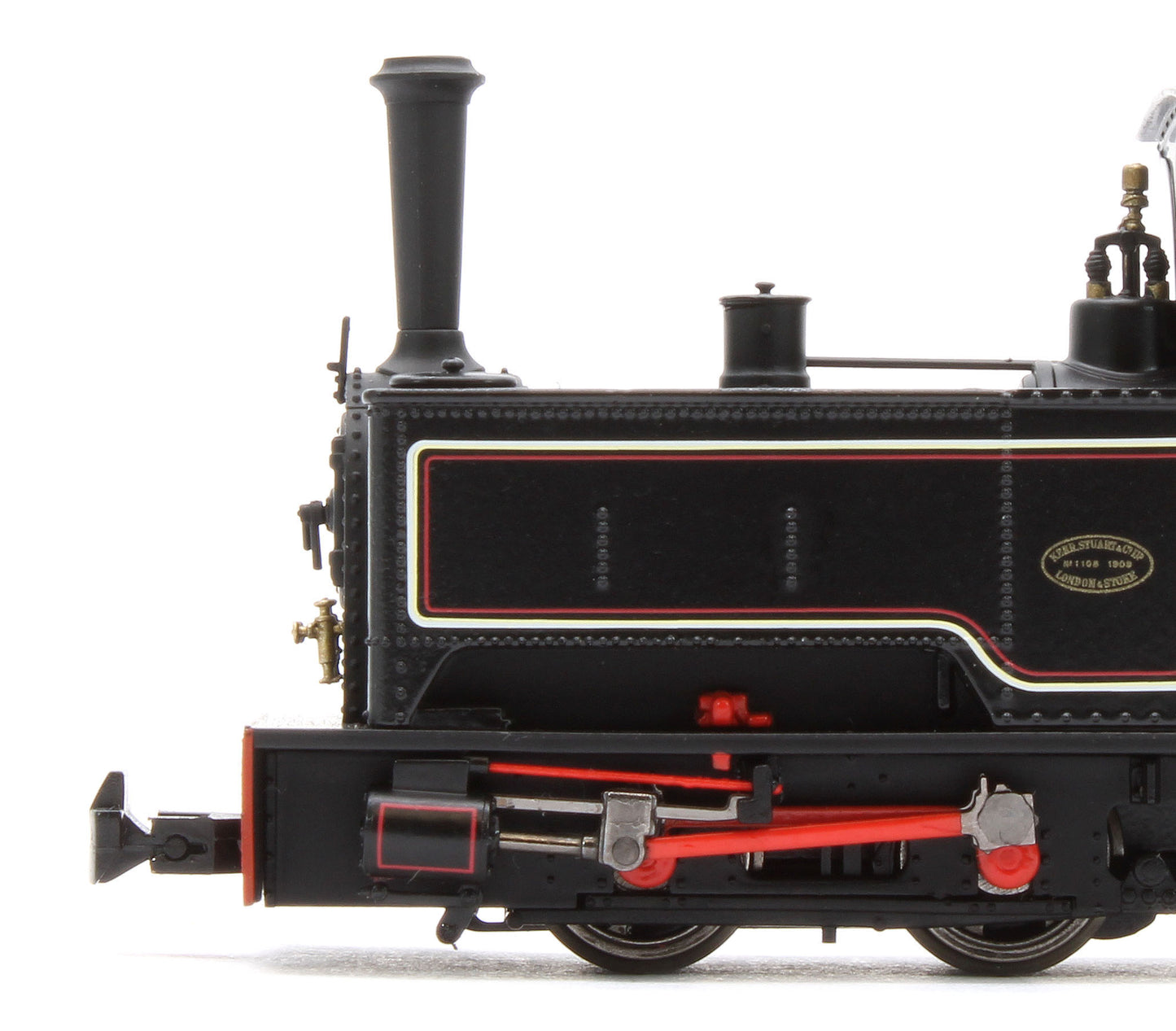 986503 Sirdar Class 0-4-0 Kerr, Stuart & Co. Long-Tank Lined Black Steam Locomotive - DCC Fitted