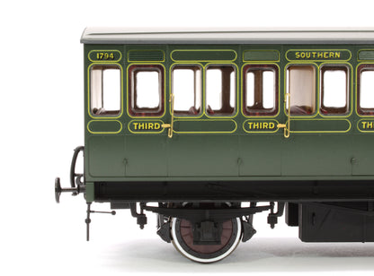 Stroudley 4 Wheel Electrically Lit 3rdSouthern Lined Green 1794 - Light Bar Fitted