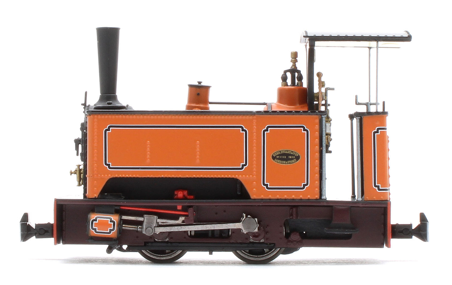 986505 Sirdar Class 0-4-0 Kerr, Stuart & Co. Long-Tank Lined Burnt Orange Steam Locomotive - DCC Fitted