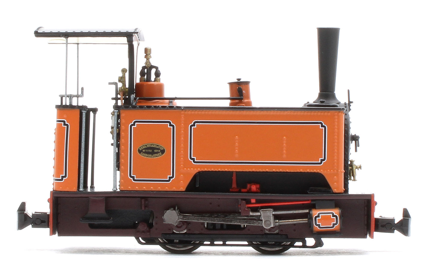 986505 Sirdar Class 0-4-0 Kerr, Stuart & Co. Long-Tank Lined Burnt Orange Steam Locomotive - DCC Fitted