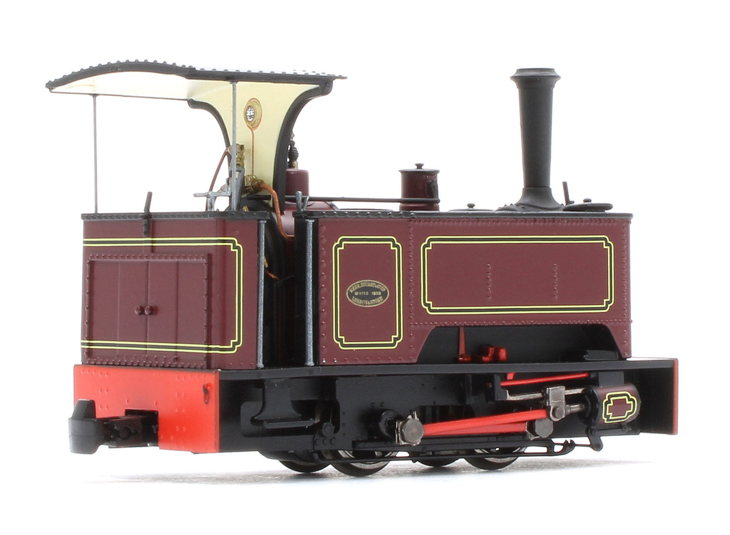 986506 Sirdar Class 0-4-0 Kerr, Stuart & Co. Long-Tank Lined Maroon Steam Locomotive - DCC Fitted