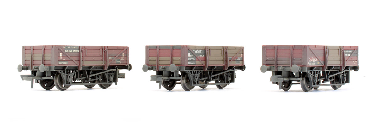 Pre-Owned Set Of 3 China Clay Wagons Departmental - Weathered - Exclusive Edition