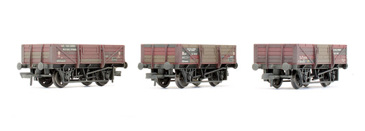Pre-Owned Set Of 3 China Clay Wagons Departmental - Weathered - Exclusive Edition
