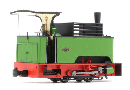986507 Sirdar Class 0-4-0 Kerr, Stuart & Co. Long-Tank Plain Green Steam Locomotive - DCC Fitted