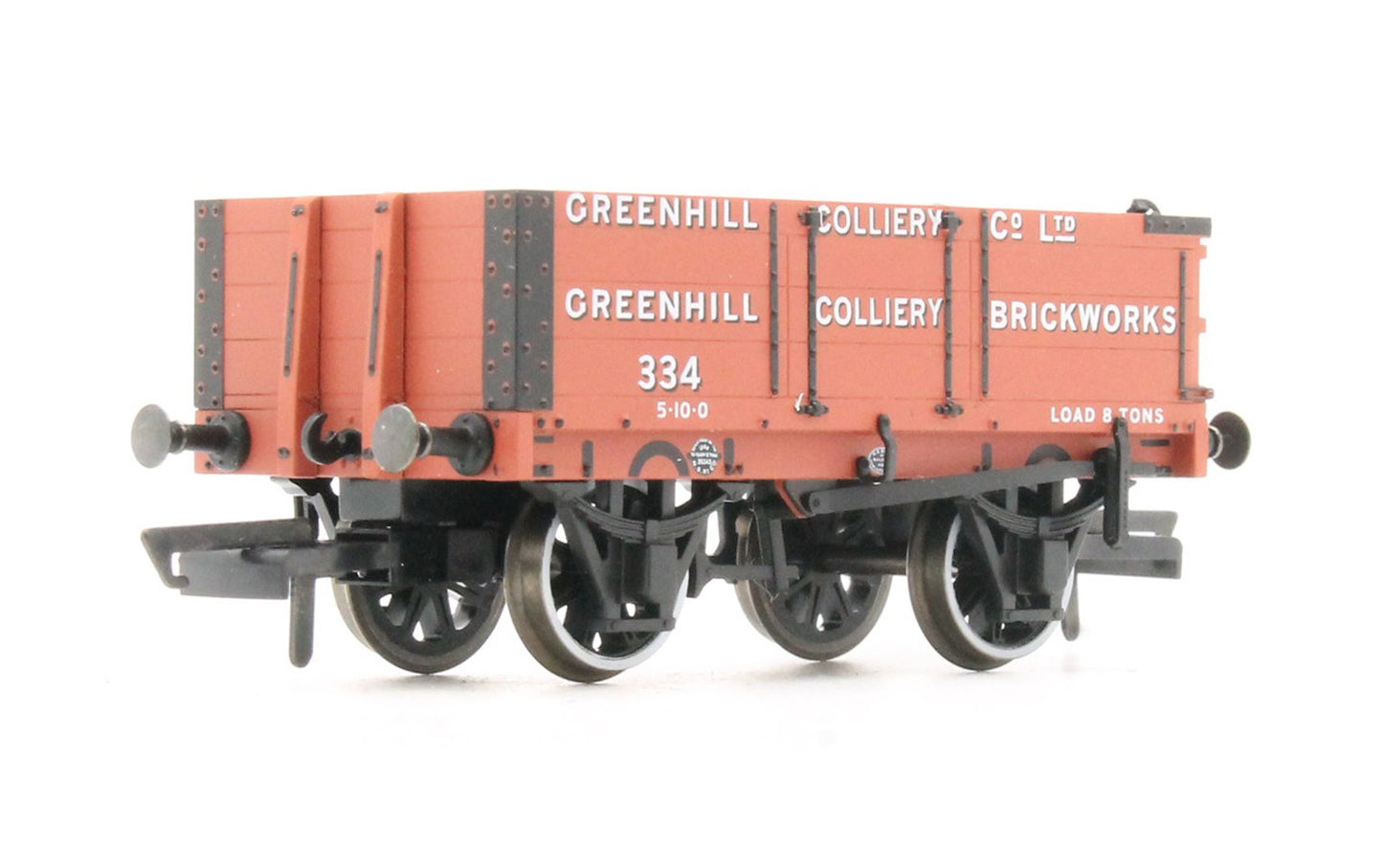 Pre-Owned 4 Plank Mineral Wagon - Greenhill Colliery No.334
