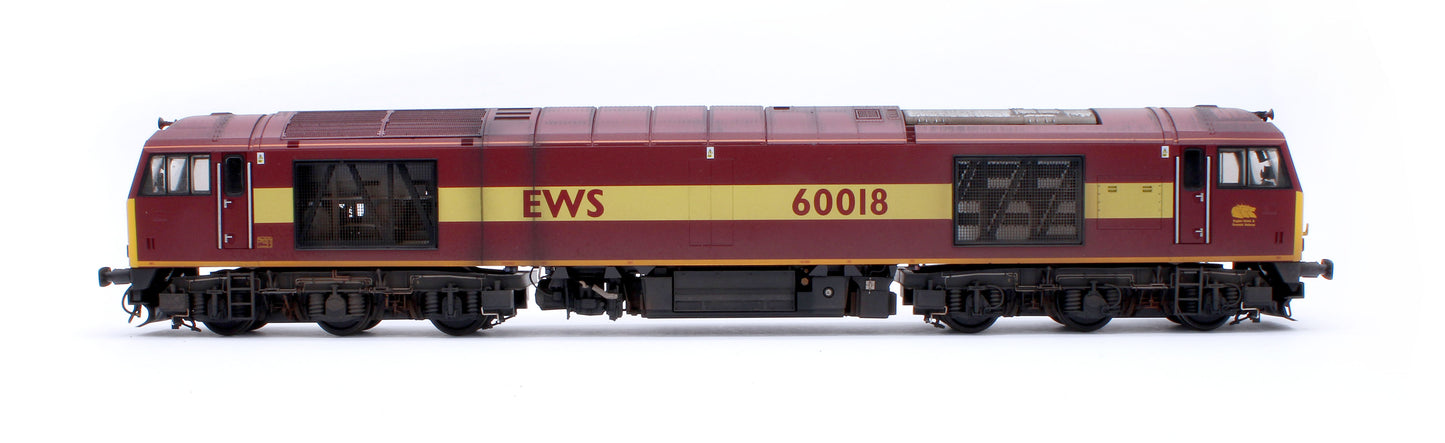 Highly Detailed Premium Weathered Class 60 018 EWS Diesel Electric Locomotive