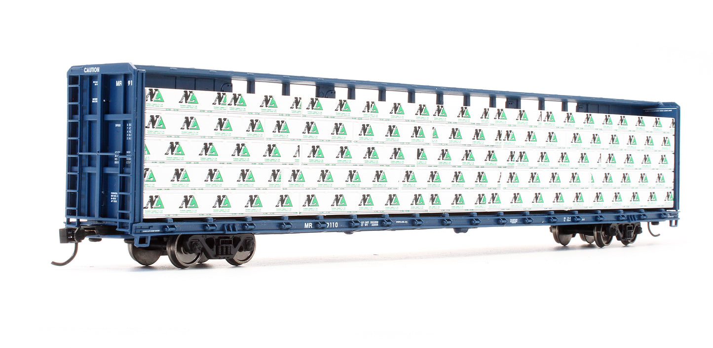 Pre-Owned 910-50716 72' Centre Beam Flat Car McLoud River - Road #9110 - With Load