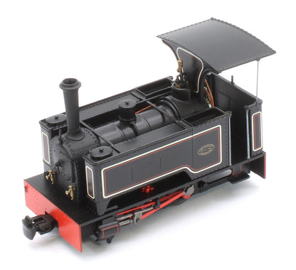 986503 Sirdar Class 0-4-0 Kerr, Stuart & Co. Long-Tank Lined Black Steam Locomotive - DCC Fitted