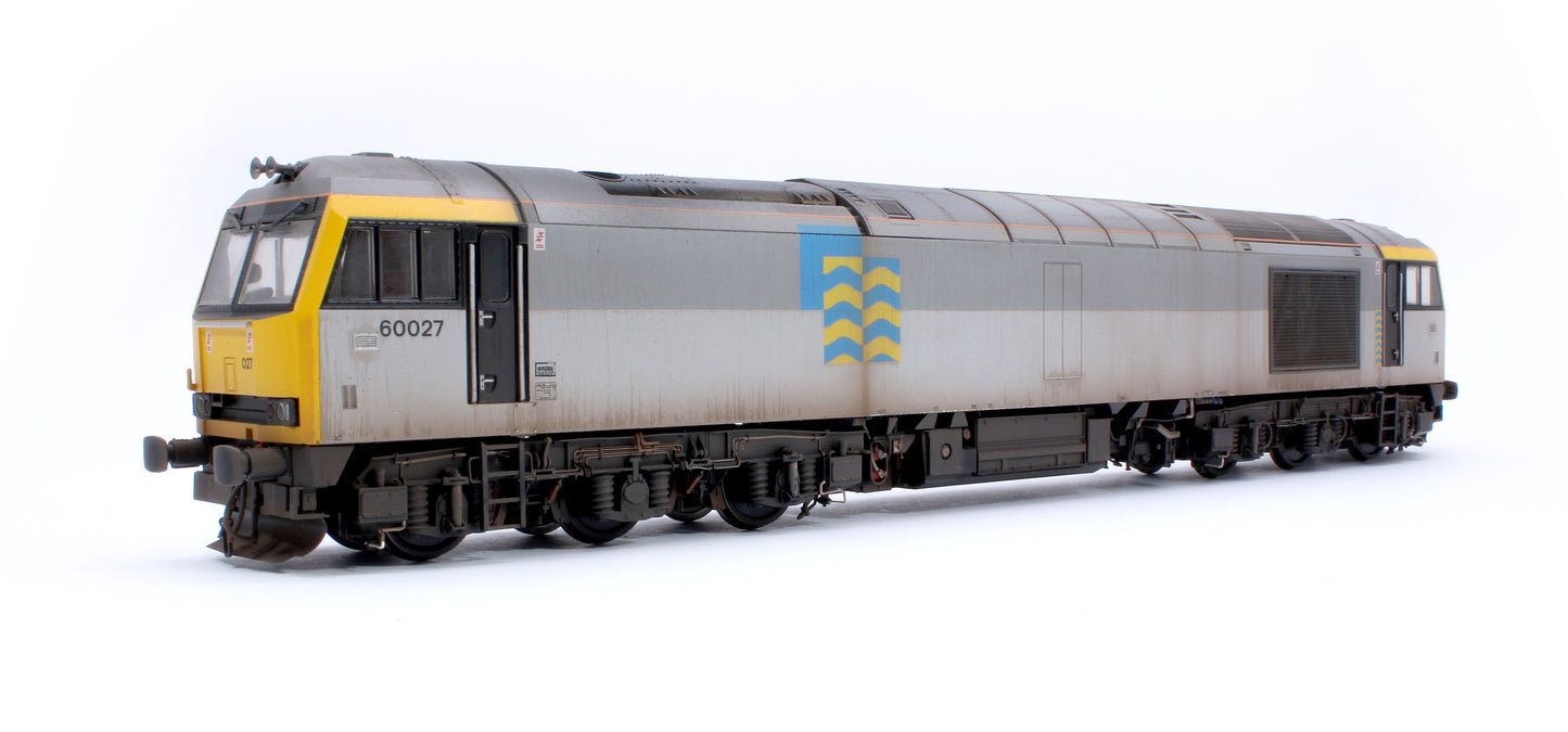 Highly Detailed Premium Weathered Class 60 027 “Joseph Banks” Triple Grey Petroleum Diesel Electric Locomotive - DCC Sound