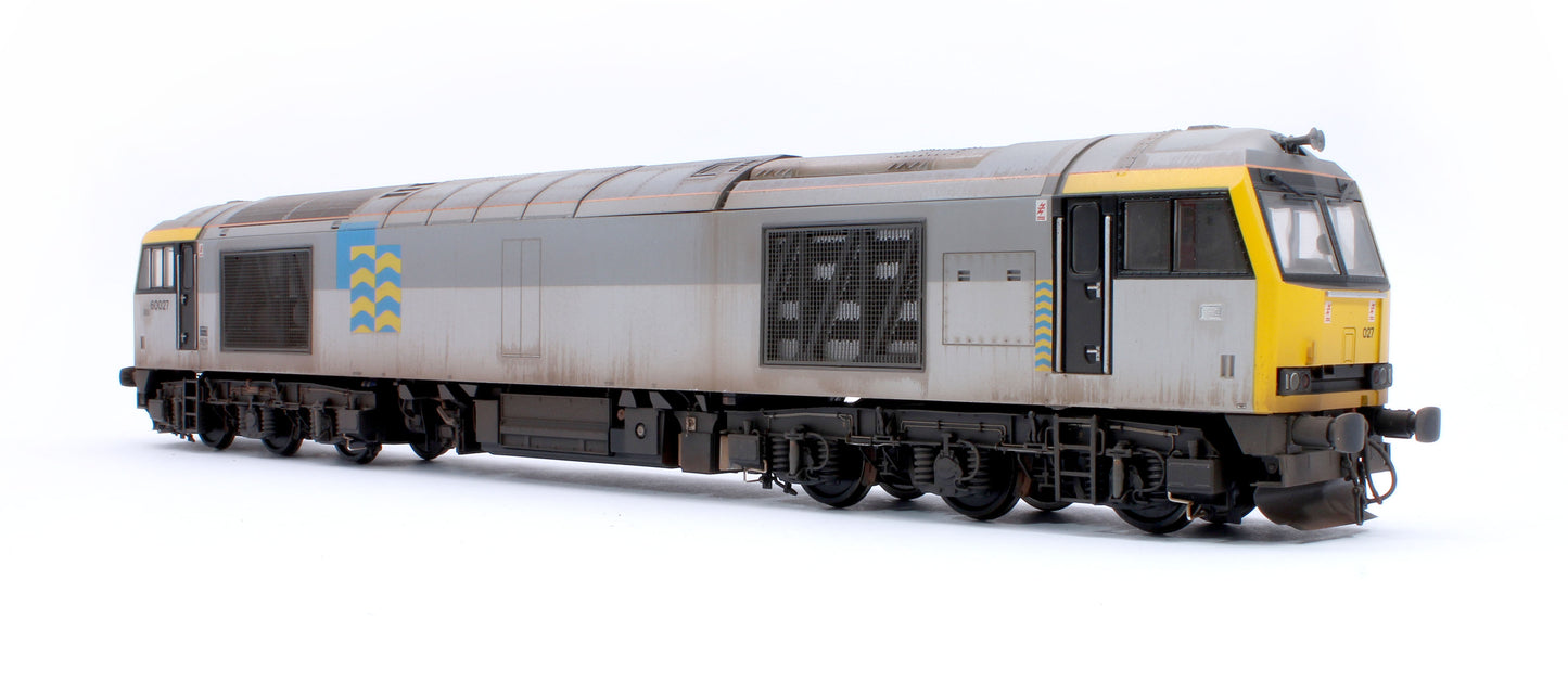Highly Detailed Premium Weathered Class 60 027 “Joseph Banks” Triple Grey Petroleum Diesel Electric Locomotive - DCC Sound