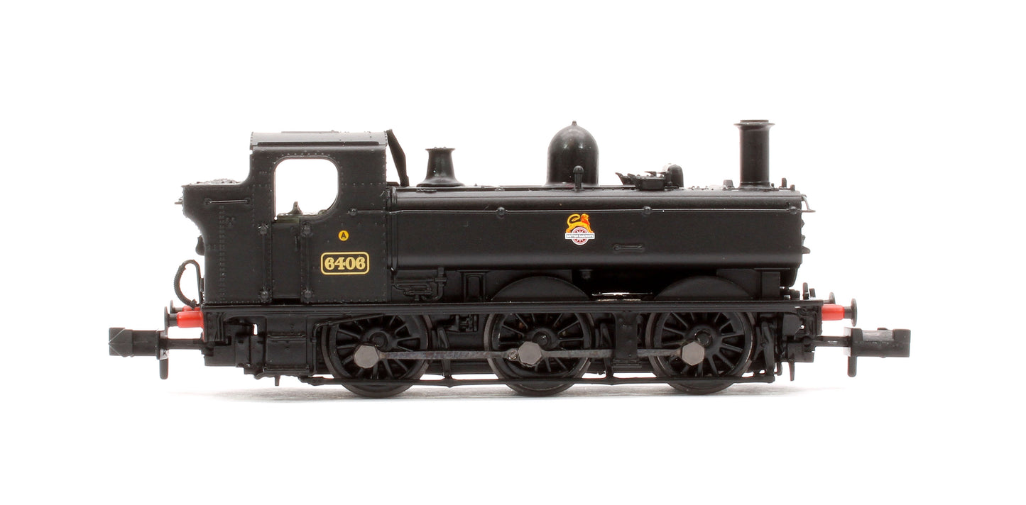 GWR 64XX Pannier Tank 6406 BR Black (Early Emblem) Steam Locomotive