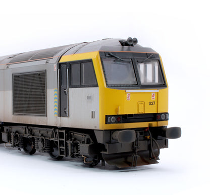 Highly Detailed Premium Weathered Class 60 027 “Joseph Banks” Triple Grey Petroleum Diesel Electric Locomotive - DCC Sound