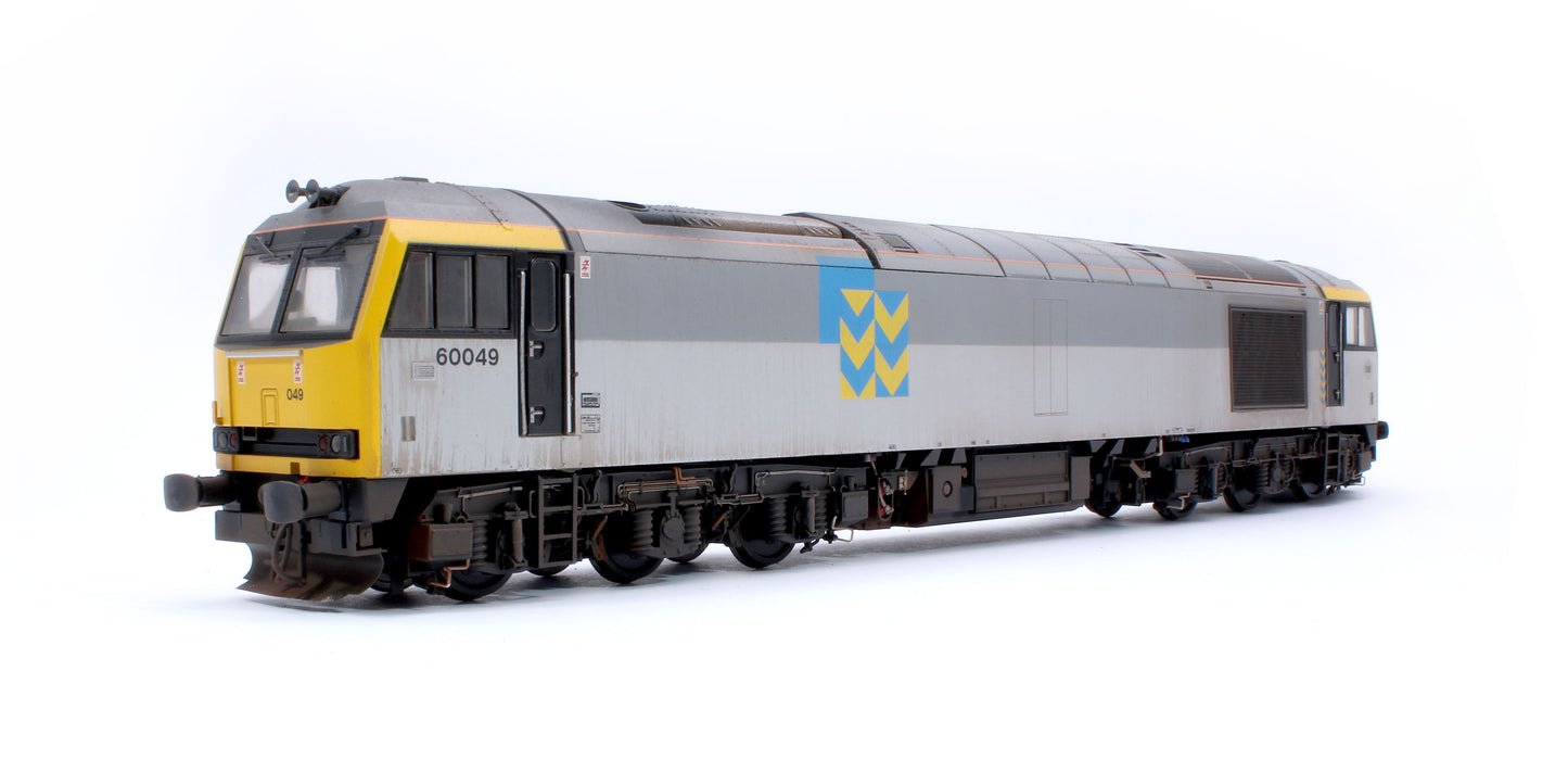 Highly Detailed Premium Weathered Class 60 049 “Scafell” Triple Grey Metals Diesel Electric Locomotive - DCC Sound