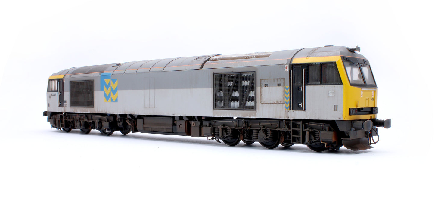 Highly Detailed Premium Weathered Class 60 049 “Scafell” Triple Grey Metals Diesel Electric Locomotive - DCC Sound