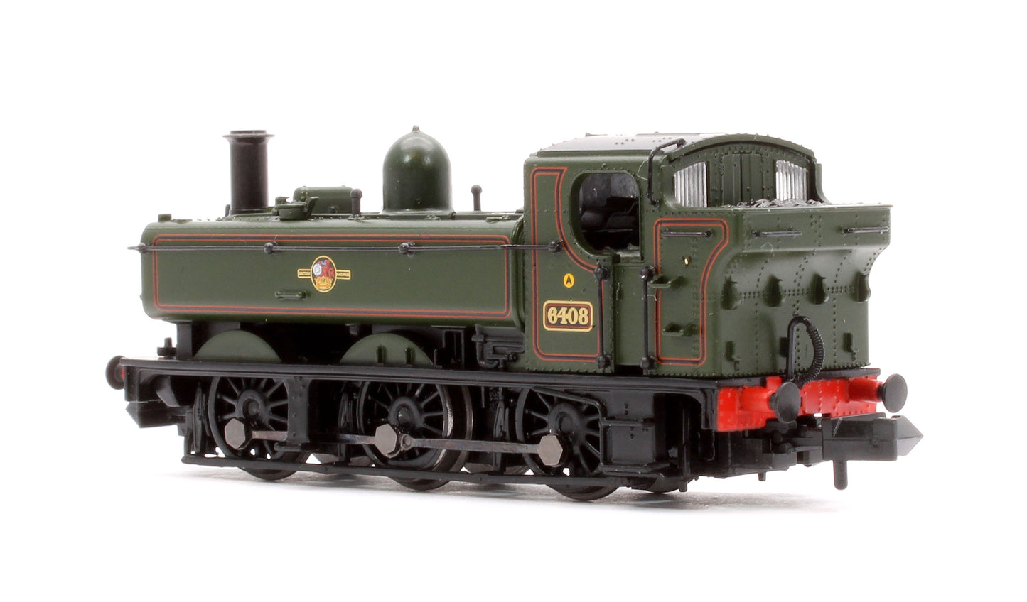 GWR 64XX Pannier Tank 6408 BR Lined Green (Late Crest) Steam Locomotive