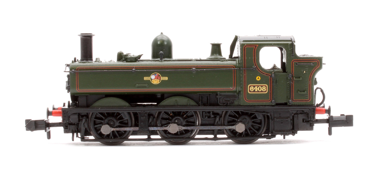 GWR 64XX Pannier Tank 6408 BR Lined Green (Late Crest) Steam Locomotive