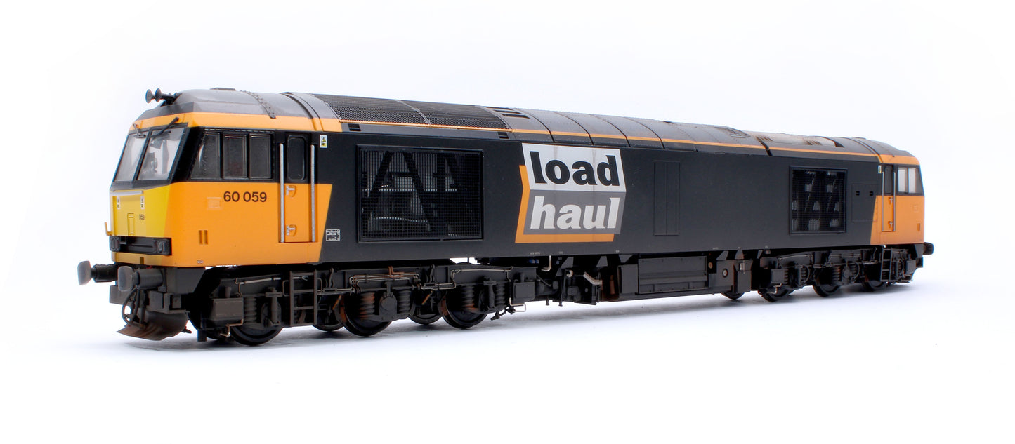 Highly Detailed Premium Weathered Class 60 059 “Swinden Dalesmen” Loadhaul Diesel Electric Locomotive - DCC Sound