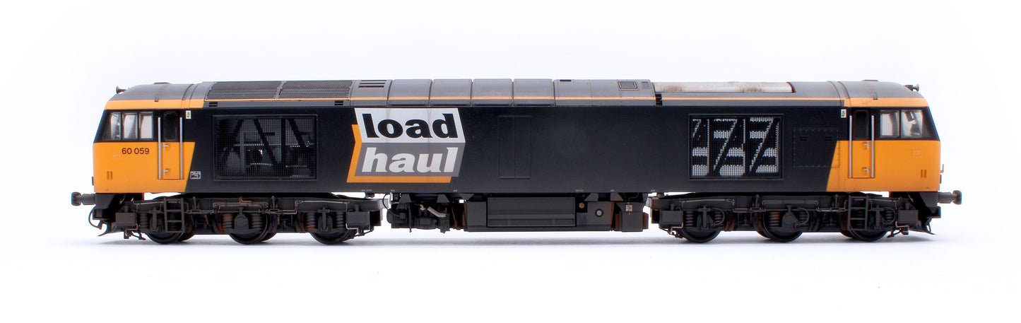 Highly Detailed Premium Weathered Class 60 059 “Swinden Dalesmen” Loadhaul Diesel Electric Locomotive - DCC Sound