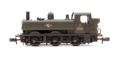 GWR 64XX Pannier Tank 6416 BR Lined Green (Late Crest) Steam Locomotive - Weathered