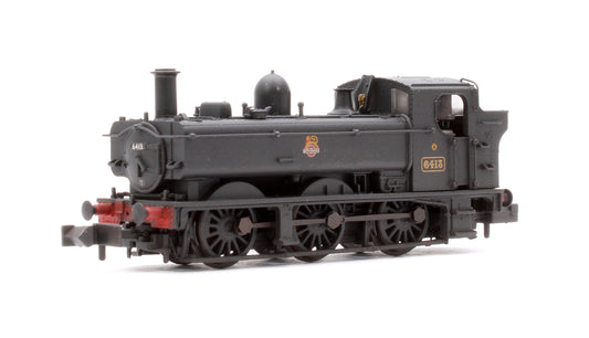 GWR 64XX Pannier Tank 6413 BR Black (Early Emblem) Steam Locomotive - Weathered