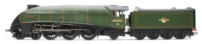 R30552SS Class A4 4-6-2 BR Green Late Crest 60033 'Seagull' Steam Locomotive - DCC Sound & Smoke