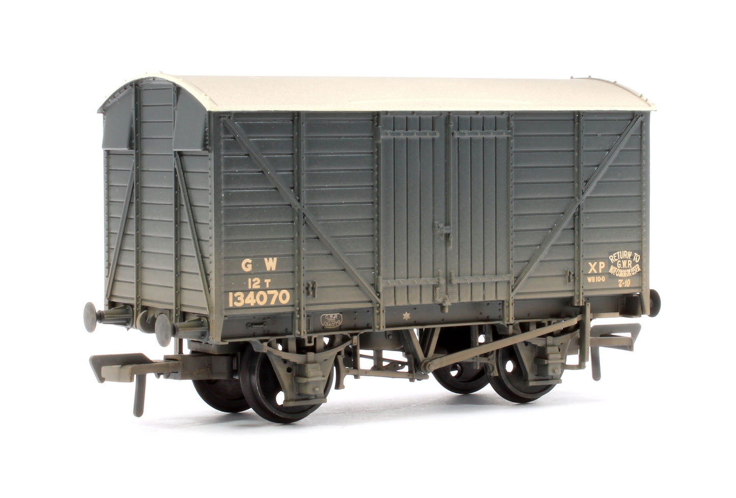 GWR 12T Ventilated Van GWR Grey 134070 - Weathered