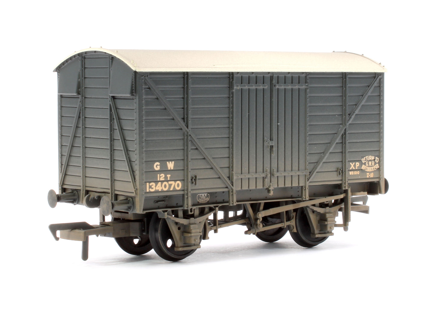 GWR 12T Ventilated Van GWR Grey 134070 - Weathered