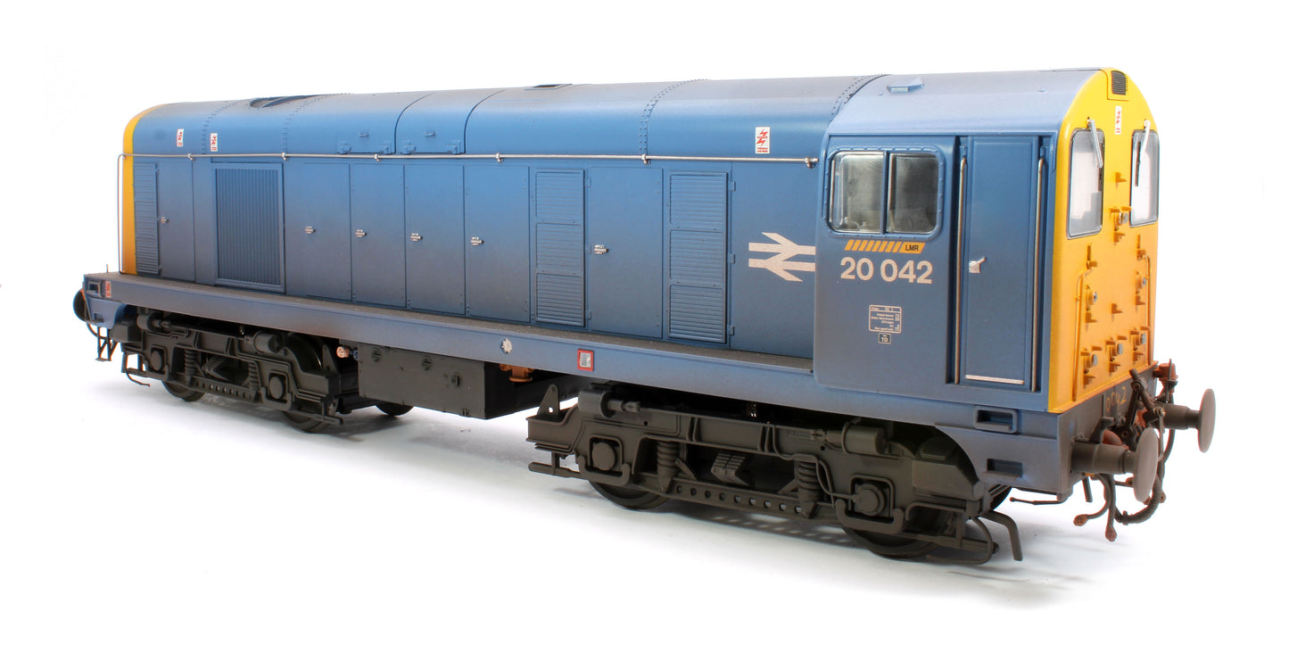 Class 20 BR Blue 20042 DCE Stripes (Disc Headcode) Diesel Locomotive - Faded/Weathered