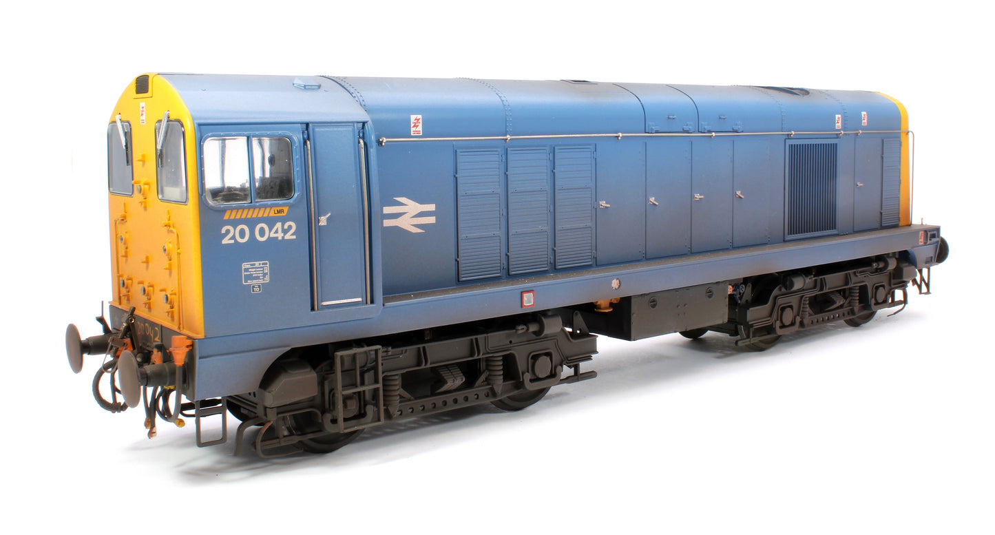 Class 20 BR Blue 20042 DCE Stripes (Disc Headcode) Diesel Locomotive - Faded/Weathered