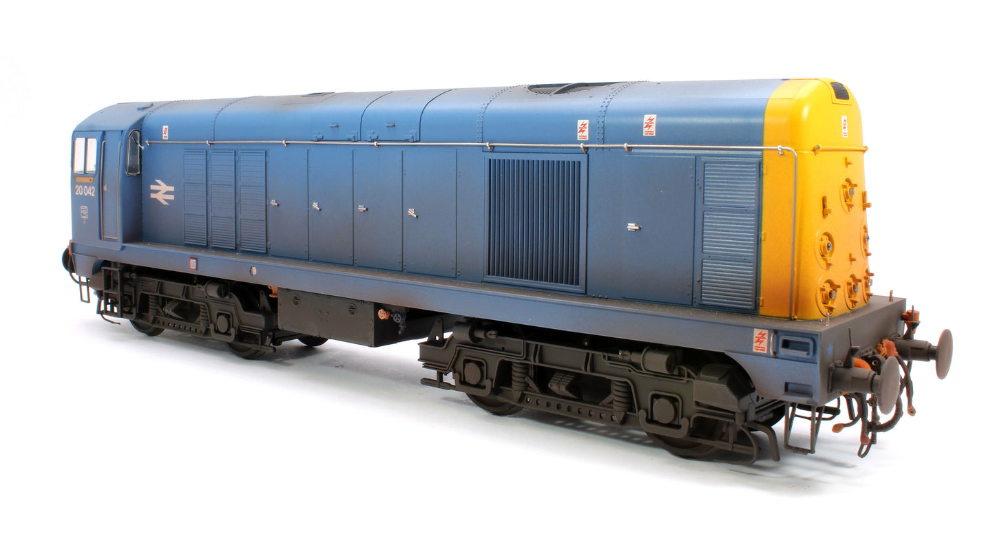 Class 20 BR Blue 20042 DCE Stripes (Disc Headcode) Diesel Locomotive - Faded/Weathered