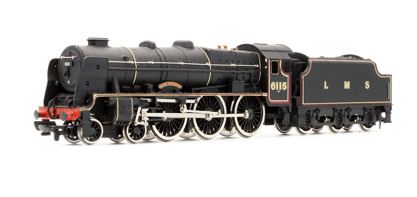 Pre-Owned LMS Lined Black 4-6-0 Rebuilt Scot Class 'Scots Gaurdsman' 6115 Steam Locomotive