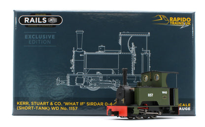 986707 Sirdar Class 0-4-0 Kerr, Stuart & Co. Short-Tank 'What If' - WDLR Plain Green Steam Locomotive - DCC Fitted
