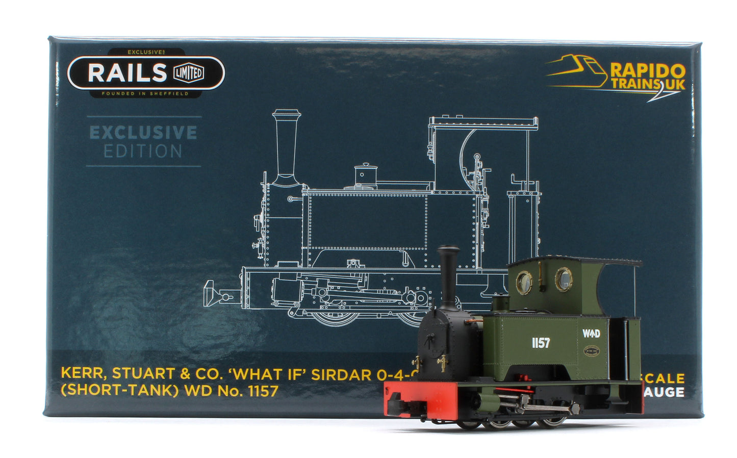 986207 Sirdar Class 0-4-0 Kerr, Stuart & Co. Short-Tank 'What If' - WDLR Plain Green Steam Locomotive