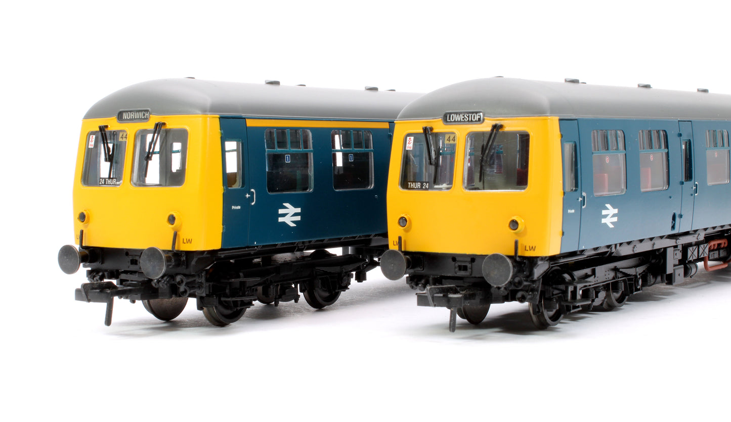 Pre-Owned Class 105 Two Car DMU BR Blue With Yellow Ends