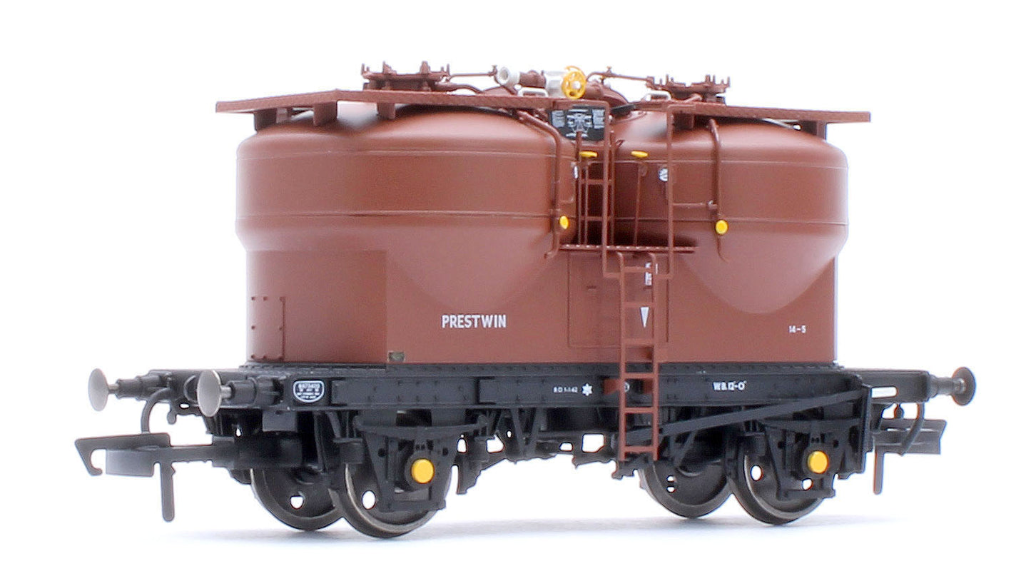 Set of 3 Prestwin Silo Wagons in BR Bauxite - Pre TOPS