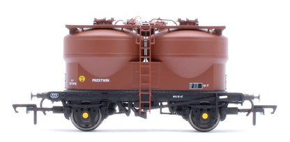 Set of 3 Prestwin Silo Wagons in BR Bauxite - Pre TOPS
