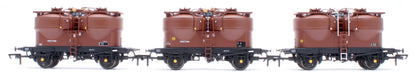 Set of 3 Prestwin Silo Wagons in BR Bauxite - Pre TOPS